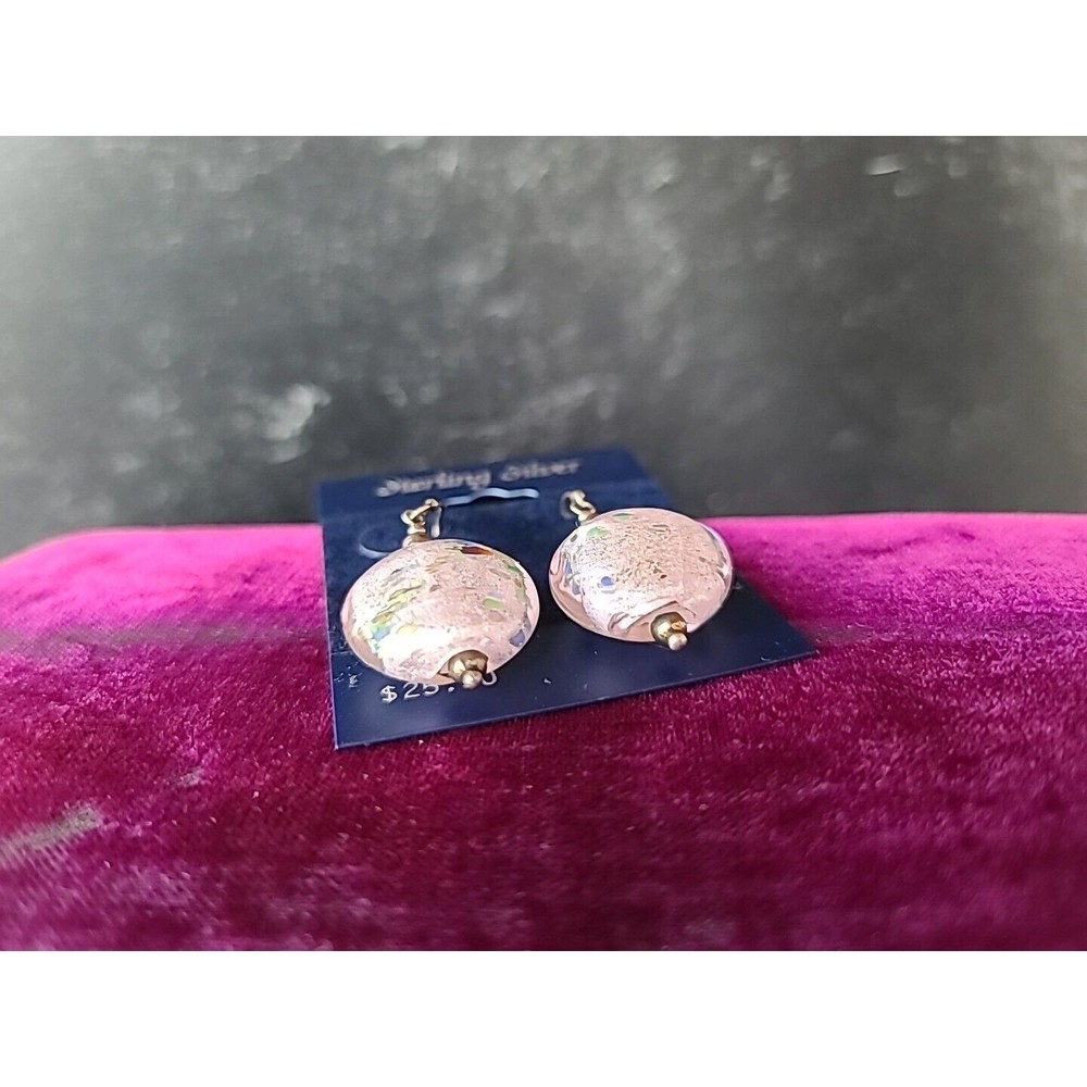 Vintage Sterling Silver Dangling Pierced Earrings, NWT - Picture 5 of 10